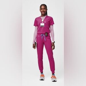 FIGS Technical Collection Zamora Joggers In “Raspberry Sorbet” Color Size Medium